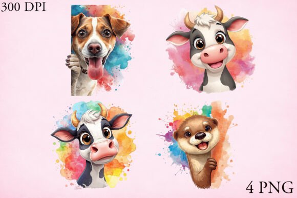 Adorable Designs: Using Funny Cute Animal Peeking Clipart