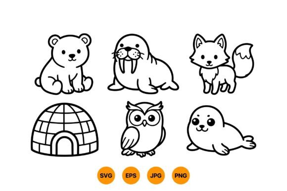 Arctic Animal Clipart Pack: A Playful Design Asset