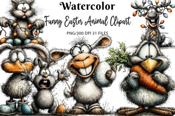 Charming Easter Animal Clipart for Creative Projects