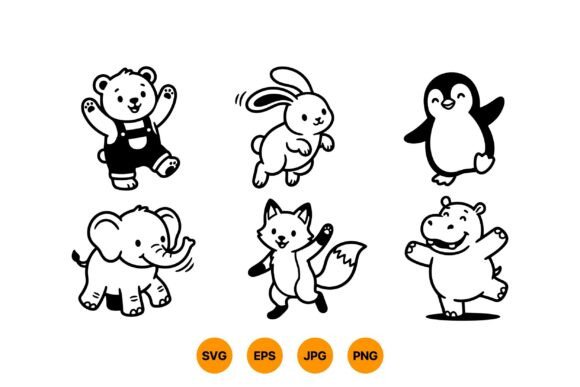 Cute Animal Clipart Kit: Charming Illustrations for Creative Projects