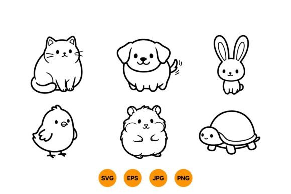 Cute Animal Line Art SVG Pack: A Designer's Playful Toolkit
