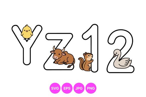 Playful Farm Animal Alphabet Characters for Creative Projects