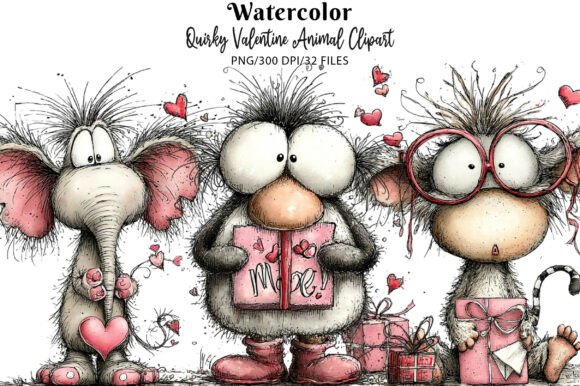 Quirky Valentine Animal Clipart: Beyond the Basic Heart
