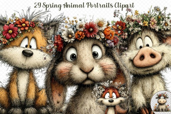 Spring Animal Portraits Clipart: A Designer's Field Guide