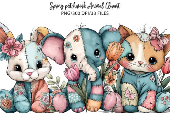 Spring Patchwork Animal Clipart: A Designer's Guide