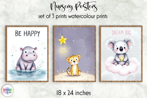 Sweet Animal Affirmation Art Set: Nursery Design Joy