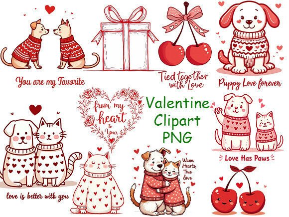Valentine Animal Clipart: A Designer's PNG Toolkit